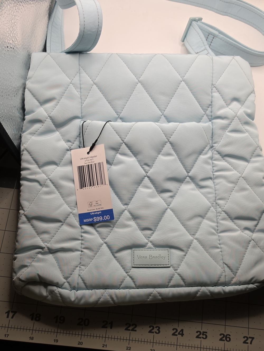 Vera Bradley Pale Blue Quilted Crossbody Bag